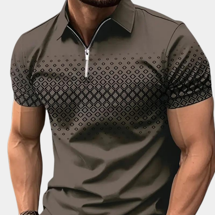 Stylish Printed Men's Polo Shirt – Trendy & Comfortable Everyday Wear