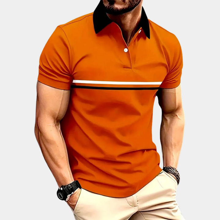 Colour Block Orange Shirt – Trendy & Stylish Everyday Wear