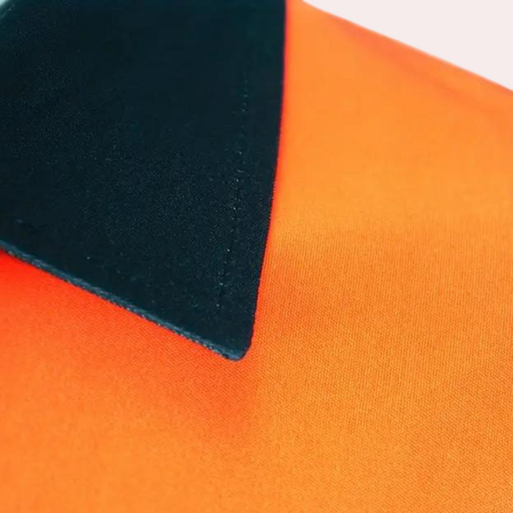 Colour Block Orange Shirt – Trendy & Stylish Everyday Wear