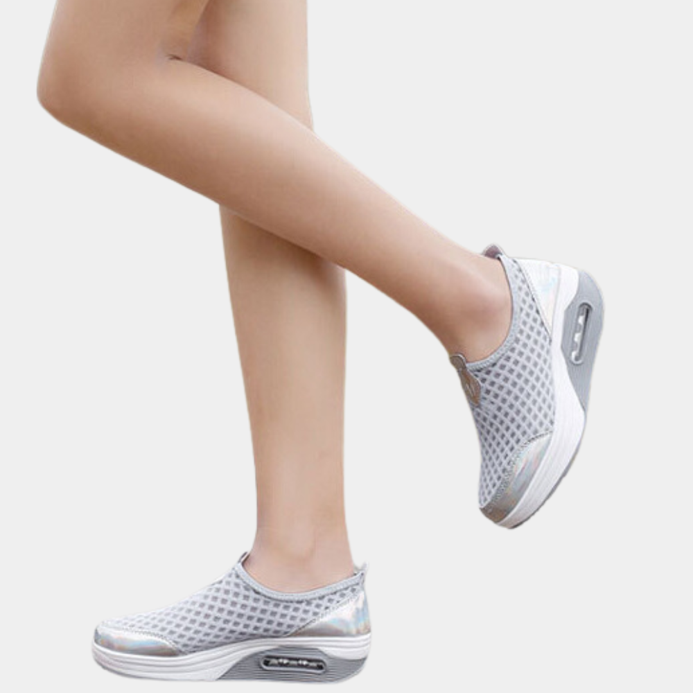 Stylish Breathable Women's Trainers – Comfortable Wedge Heel for All-Day Wear