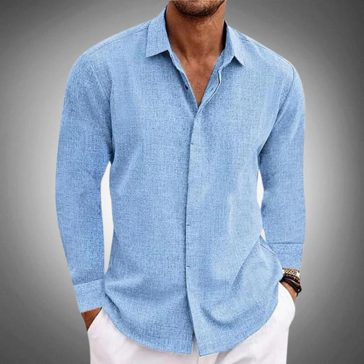 Elegant Long-Sleeved Men's Classic Style Shirt – Sophisticated & Timeless Fashion