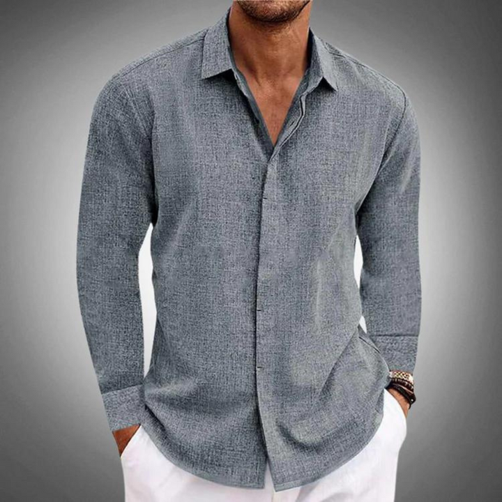 Elegant Long-Sleeved Men's Classic Style Shirt – Sophisticated & Timeless Fashion