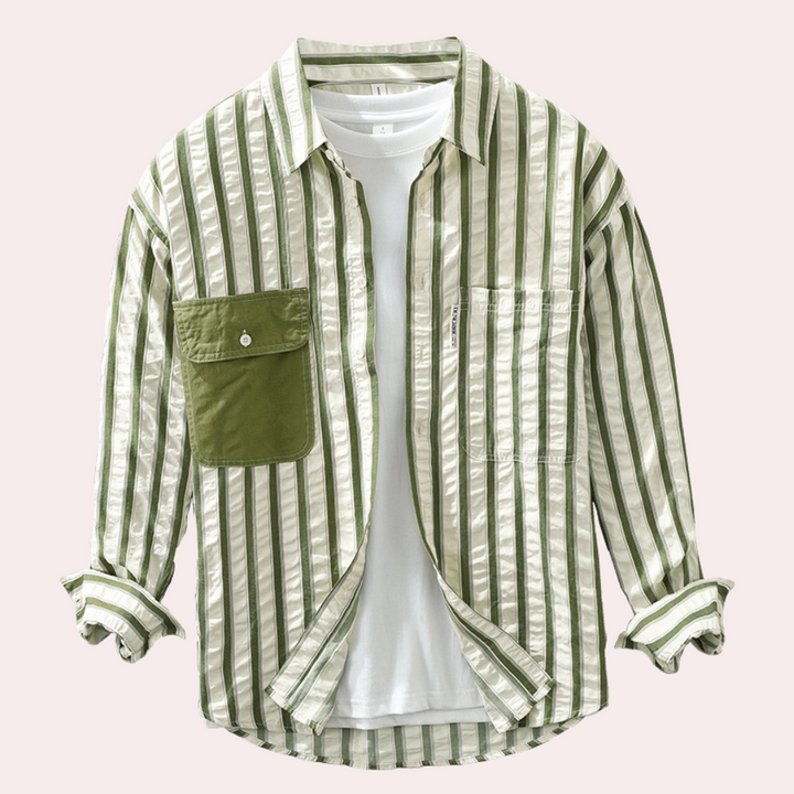 Stylish Casual Striped Shirt – Trendy & Versatile for the Modern Man
