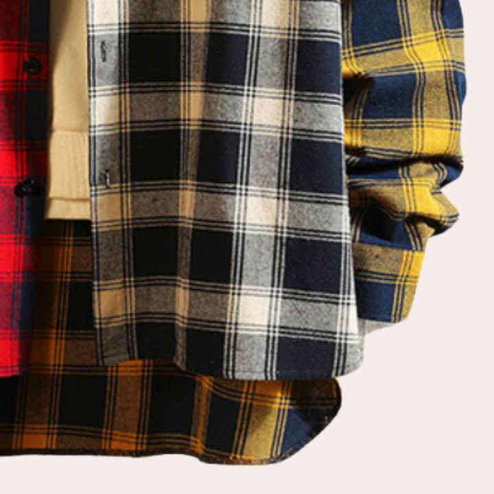 Stylish Colourful Checkered Men's Shirt – Trendy & Modern Wardrobe Essential
