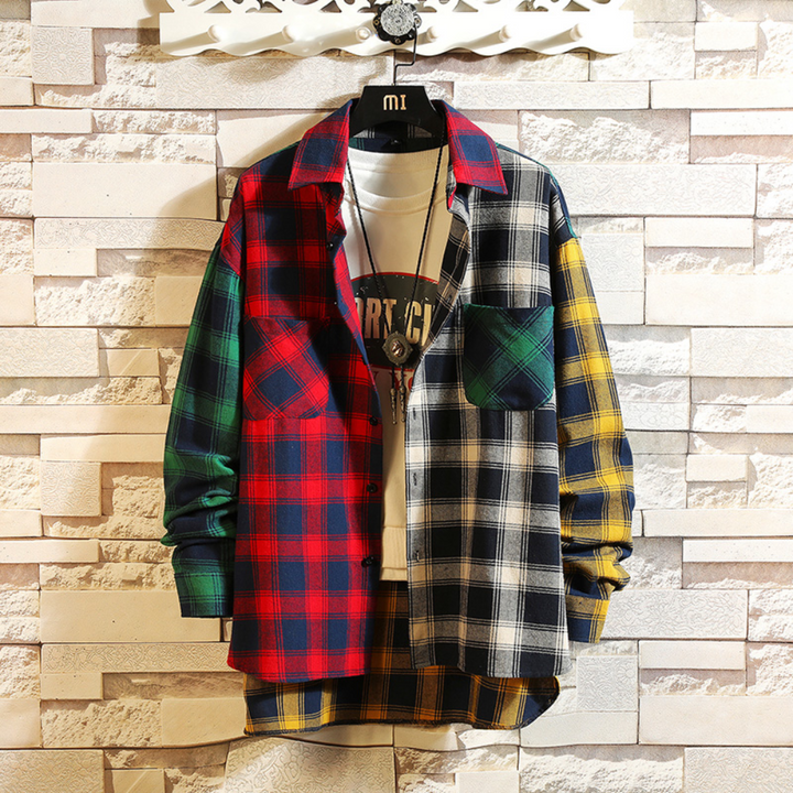 Stylish Colourful Checkered Men's Shirt – Trendy & Modern Wardrobe Essential