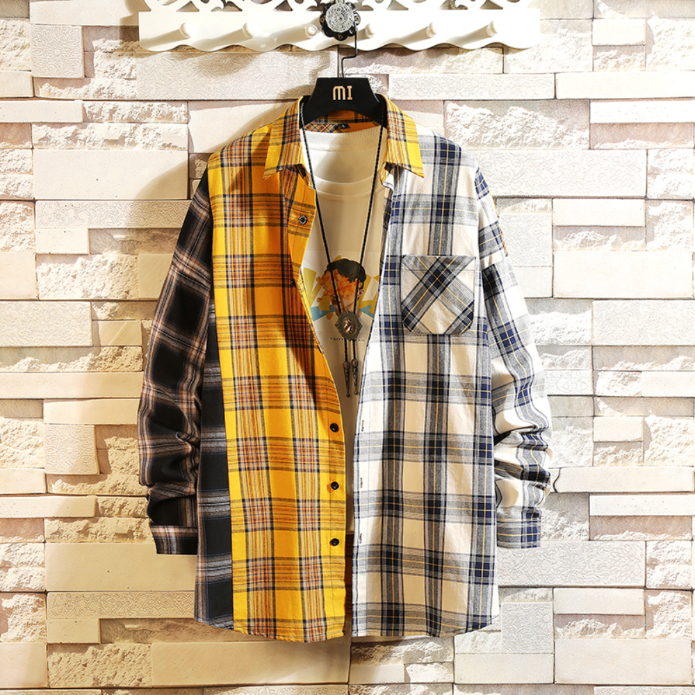 Stylish Colourful Checkered Men's Shirt – Trendy & Modern Wardrobe Essential