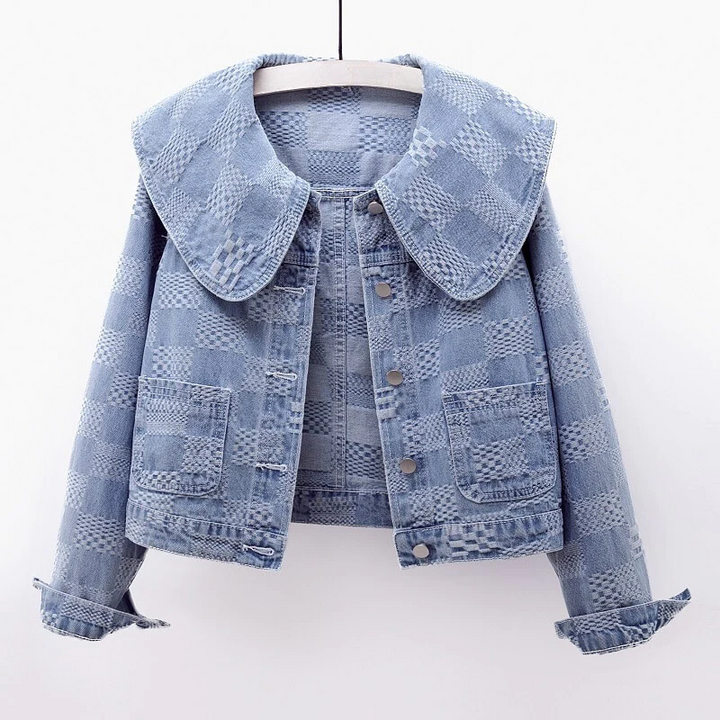 Oversized Collar Denim Jacket – Trendy & Chic Outerwear for Effortless Style