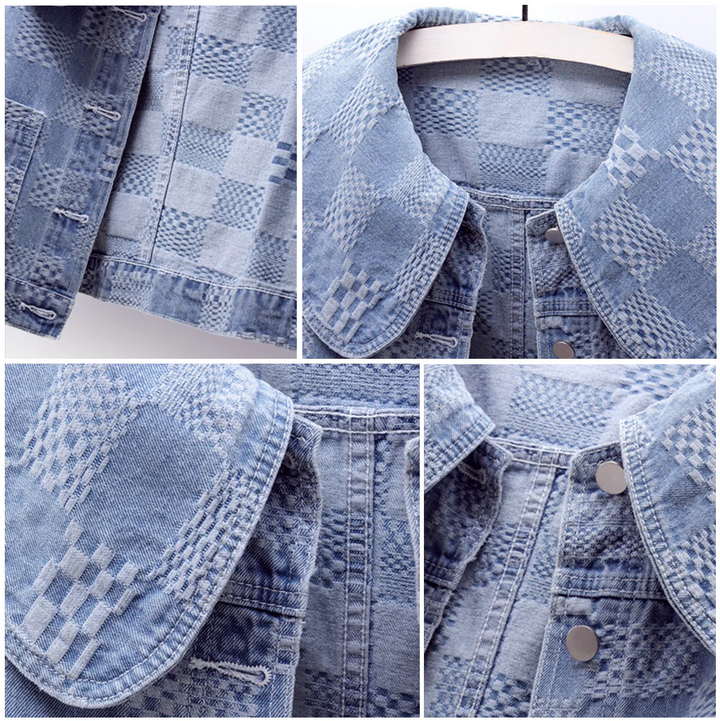 Oversized Collar Denim Jacket – Trendy & Chic Outerwear for Effortless Style