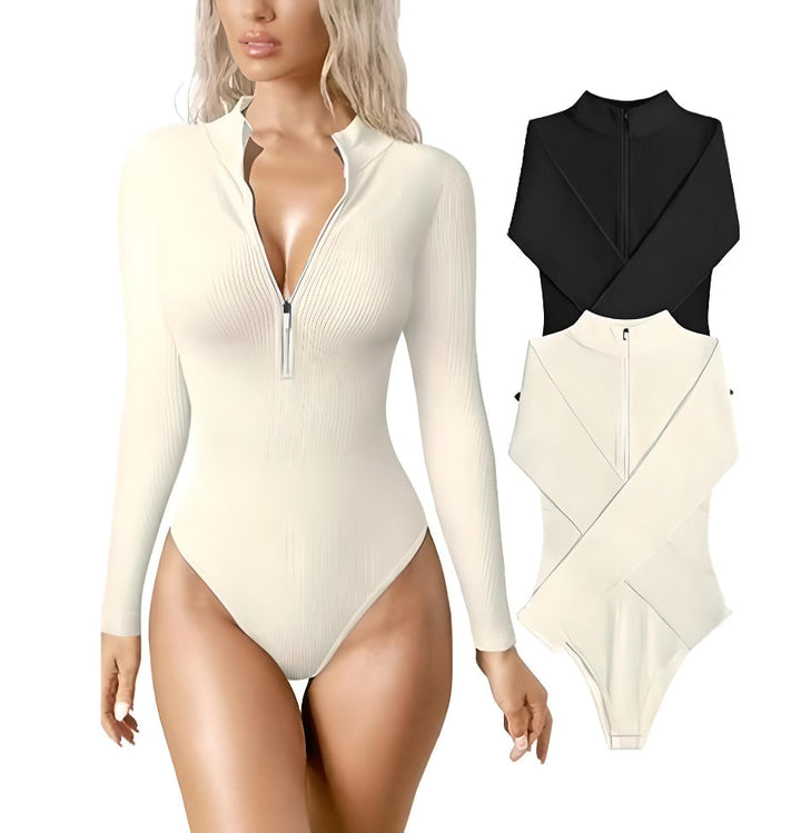 Bodycon Zip Dress in Elastane – Trendy & Figure-Hugging Style
