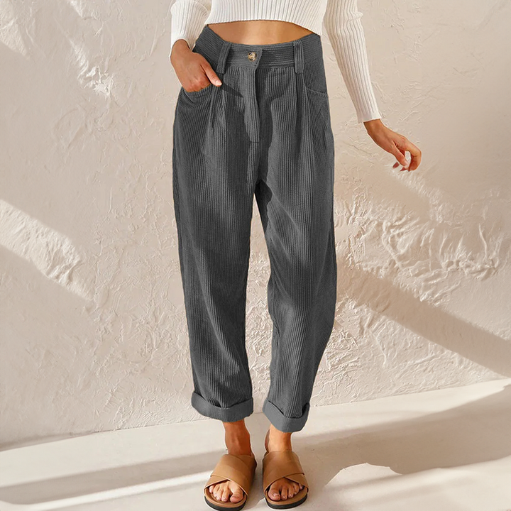 High Waist Corduroy Pants – Trendy & Comfortable Style