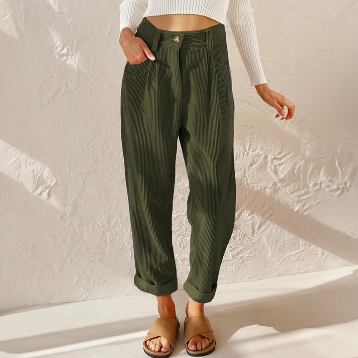 High Waist Corduroy Pants – Trendy & Comfortable Style