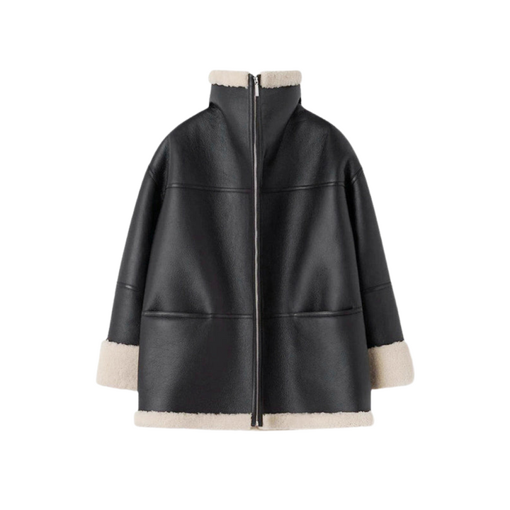Ultimate Leather Fur Coat – Elegant & Chic Outerwear