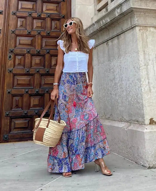 Printed Beach Skirt – Trendy & Flowing Summer Essential