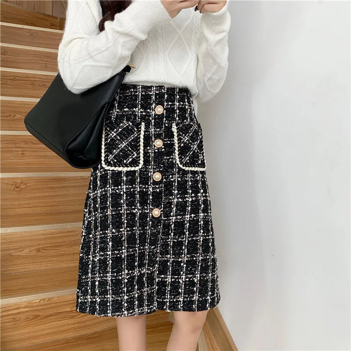 Glitter Tweed Skirt – Chic & Trendy Fashion Statement