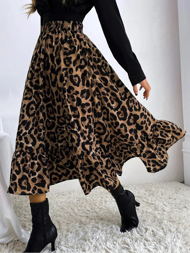 Long Flowing Leopard Skirt – Trendy & Chic Statement Piece
