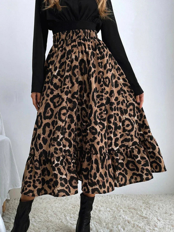 Long Flowing Leopard Skirt – Trendy & Chic Statement Piece