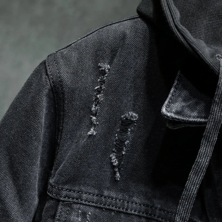 Denim Hoodie Jacket – Trendy Layer for Casual Outfits