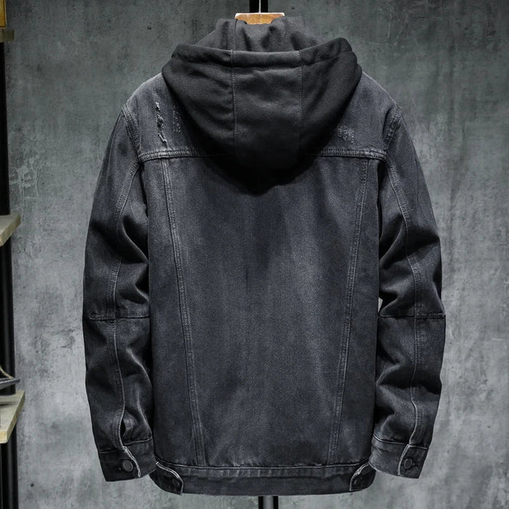 Denim Hoodie Jacket – Trendy Layer for Casual Outfits