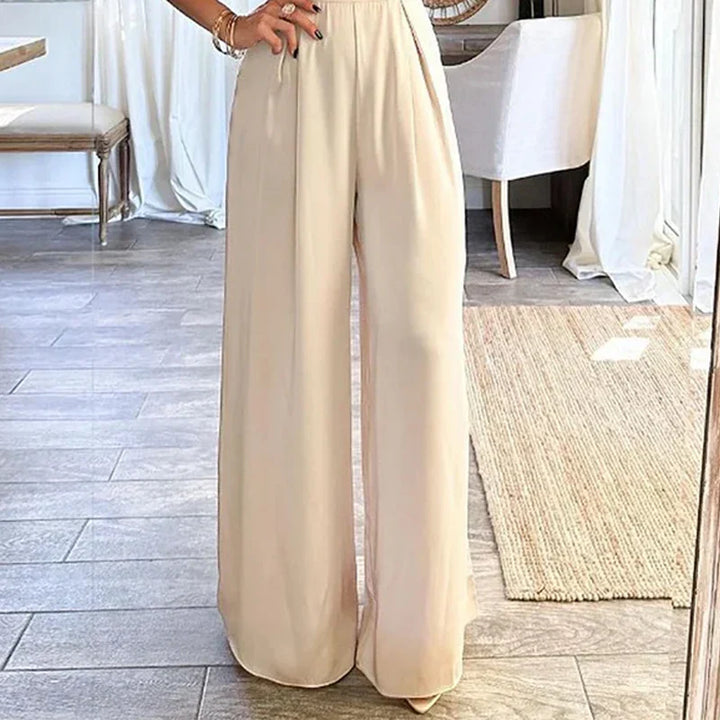 Cascading Neckline Jumpsuit – Trendy & Sophisticated Fashion Statement