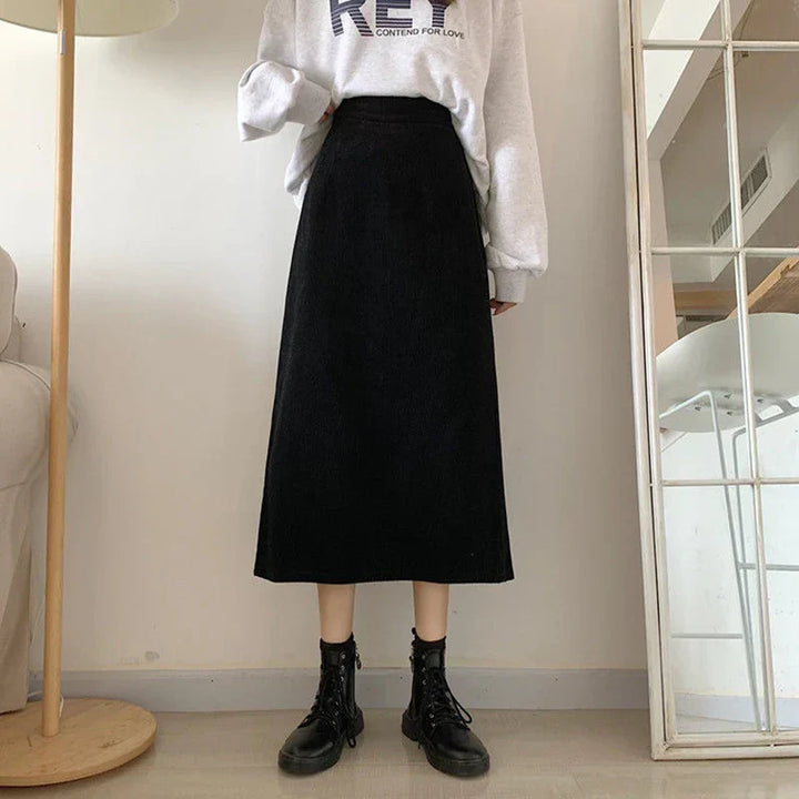 Corduroy Long Skirts – Trendy & Comfortable Everyday Fashion