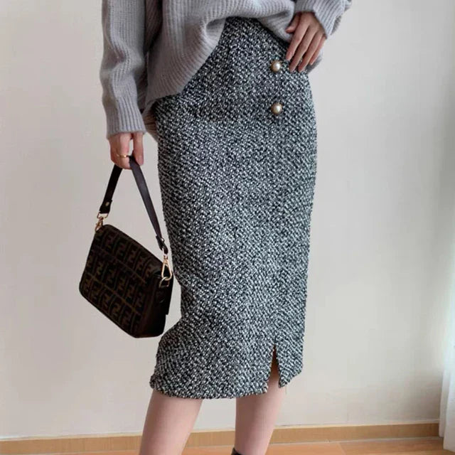 Midi Tweed Skirt – Classic & Elegant Fashion Staple