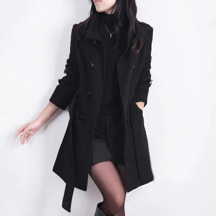 Classic Women's Jacket with Belt – Elegant & Timeless Outerwear