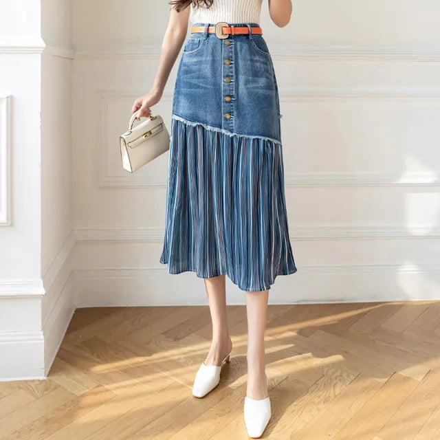 Midi Denim Skirt – Trendy & Chic Wardrobe Essential