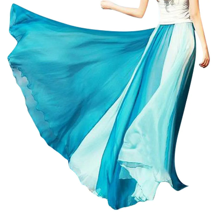Chiffon Flowing Colour Skirt – Trendy & Elegant Style Statement