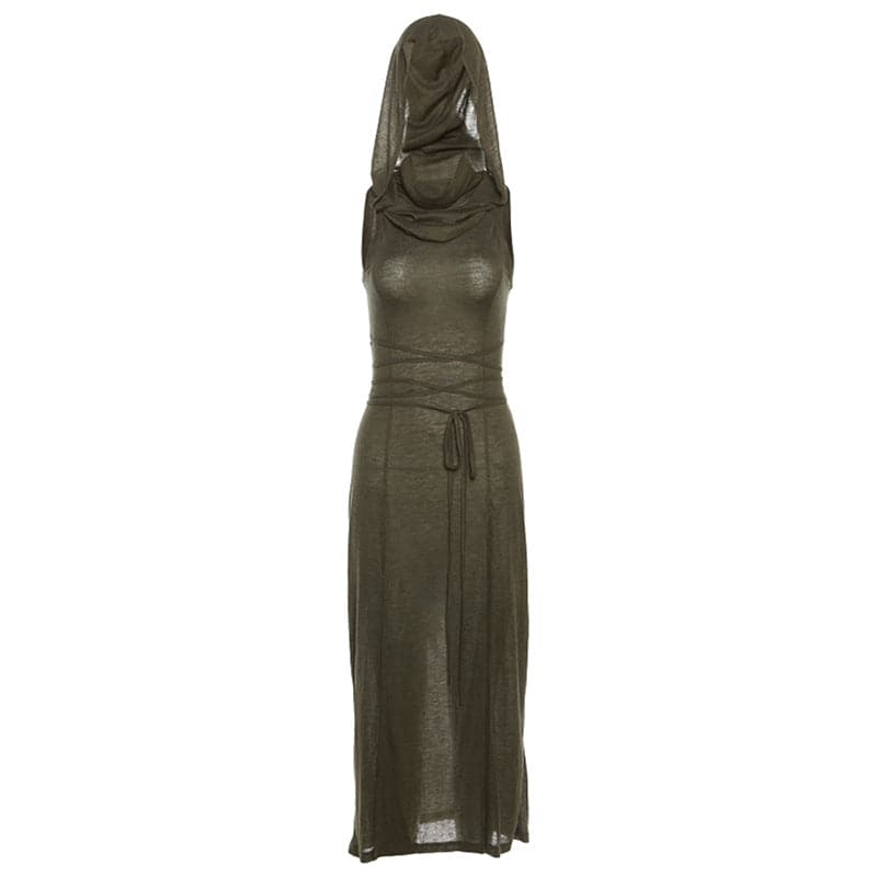 Sleeveless Maxi Dress – Trendy & Comfortable Hoodie Style
