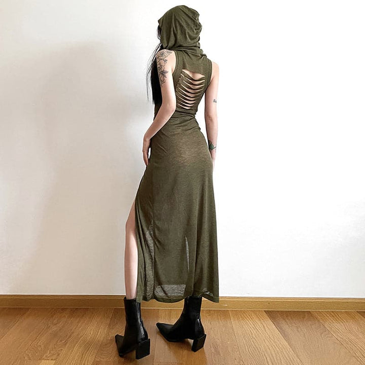 Sleeveless Maxi Dress – Trendy & Comfortable Hoodie Style