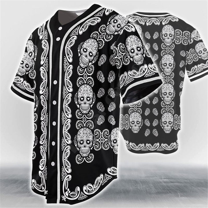 Baseball Skull Jersey – Trendy & Edgy Sportswear
