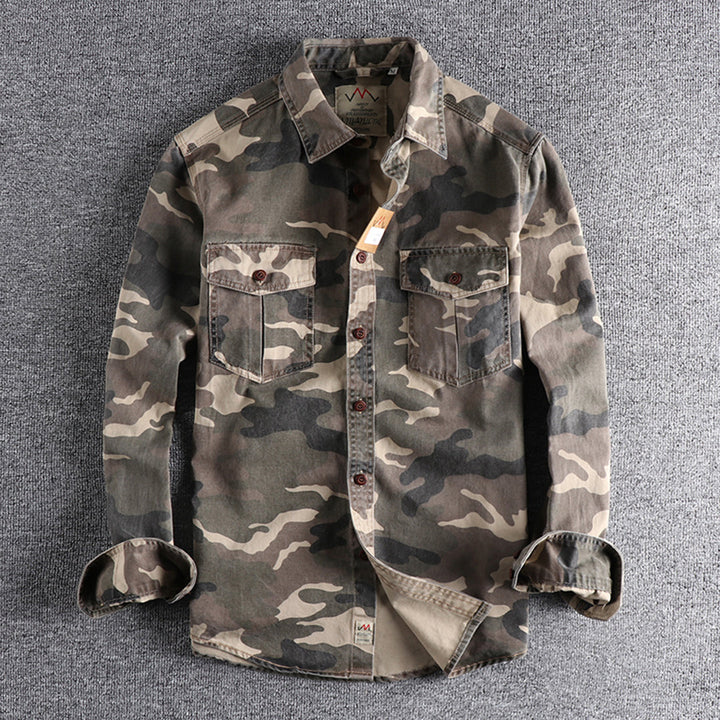 Camouflage Print AUBERT Shirt – Trendy & Modern Style for Everyday Wear