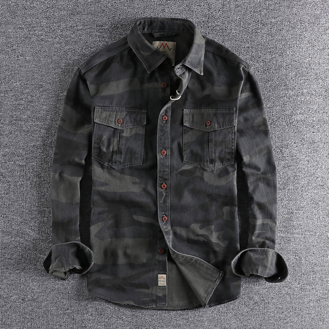 Camouflage Print AUBERT Shirt – Trendy & Modern Style for Everyday Wear