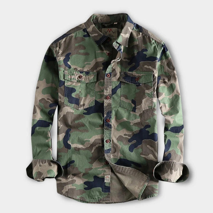 Camouflage Print AUBERT Shirt – Trendy & Modern Style for Everyday Wear
