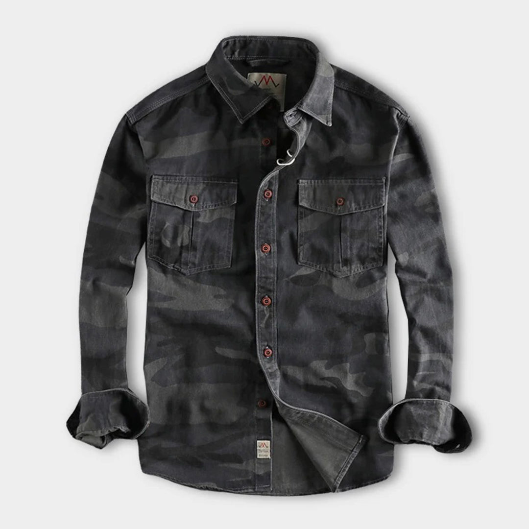 Camouflage Print AUBERT Shirt – Trendy & Modern Style for Everyday Wear