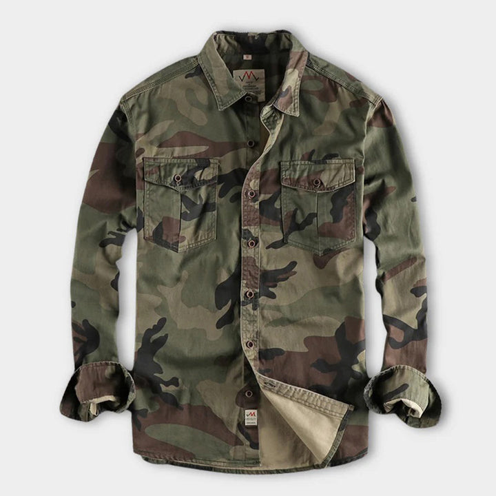 Camouflage Print AUBERT Shirt – Trendy & Modern Style for Everyday Wear