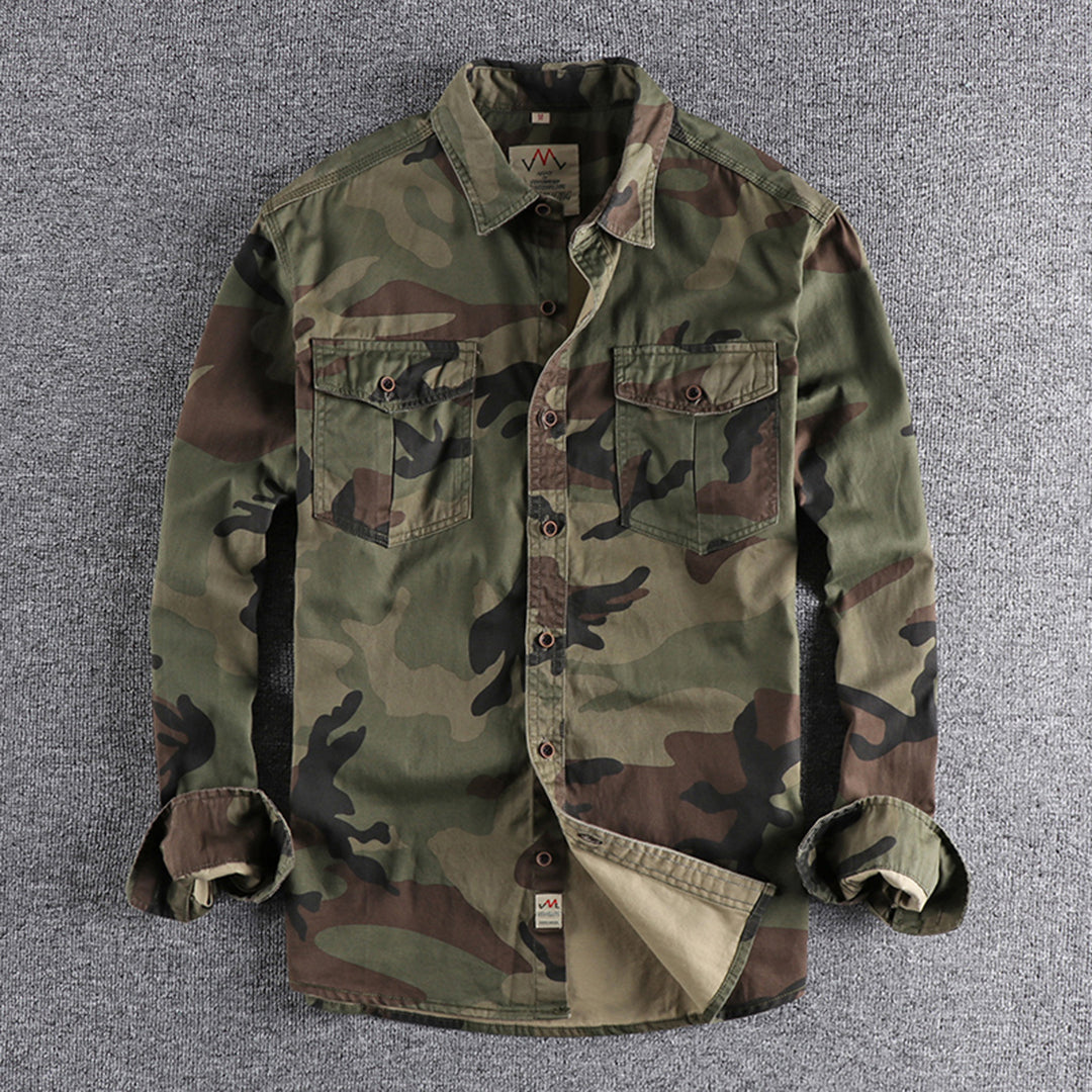 Camouflage Print AUBERT Shirt – Trendy & Modern Style for Everyday Wear