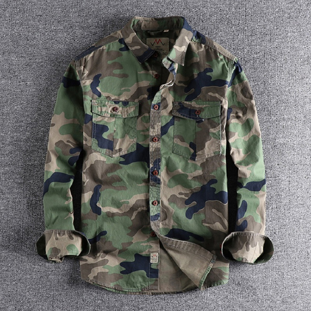 Camouflage Print AUBERT Shirt – Trendy & Modern Style for Everyday Wear
