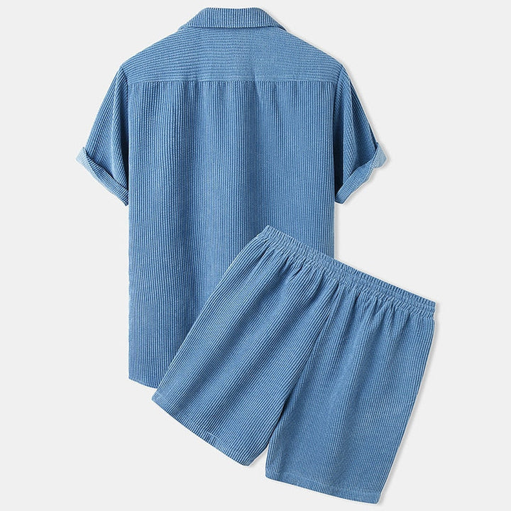 Men's Trendy Velvet Short Set – Stylish & Comfortable Summer Wear