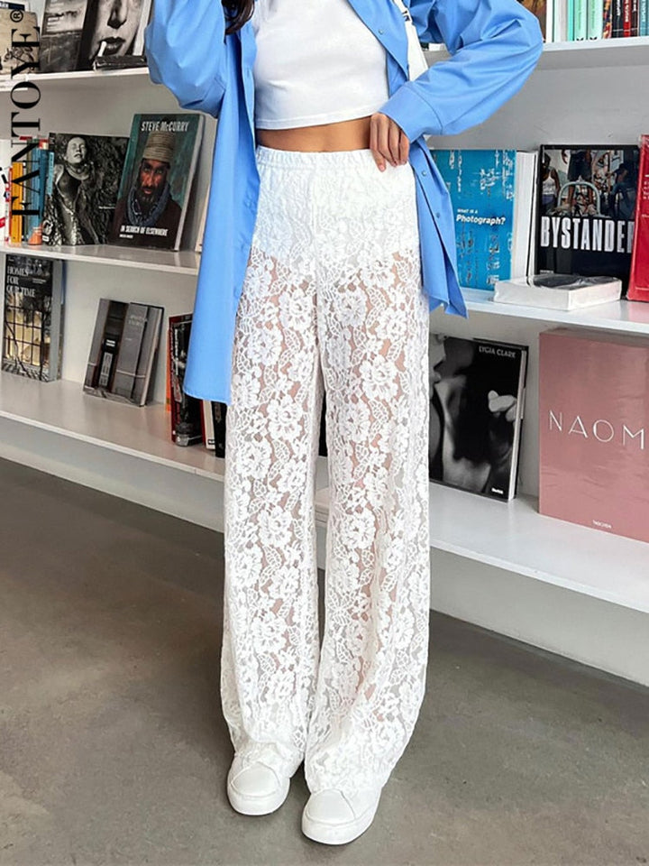 High Waist See-Through Pants – Trendy & Chic Statement Piece