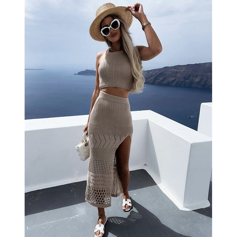 Crocheted Two-Piece Set – Trendy & Chic Summer Outfit