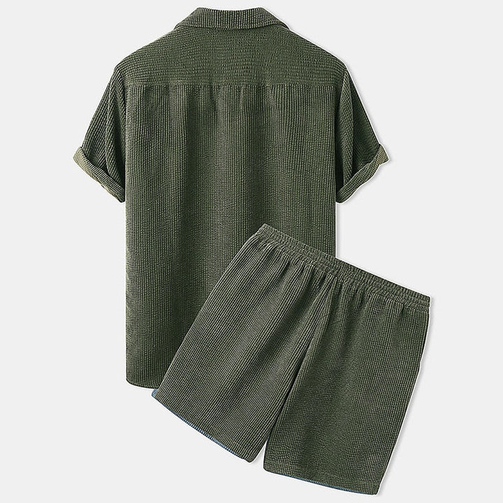 Men's Trendy Velvet Short Set – Stylish & Comfortable Summer Wear