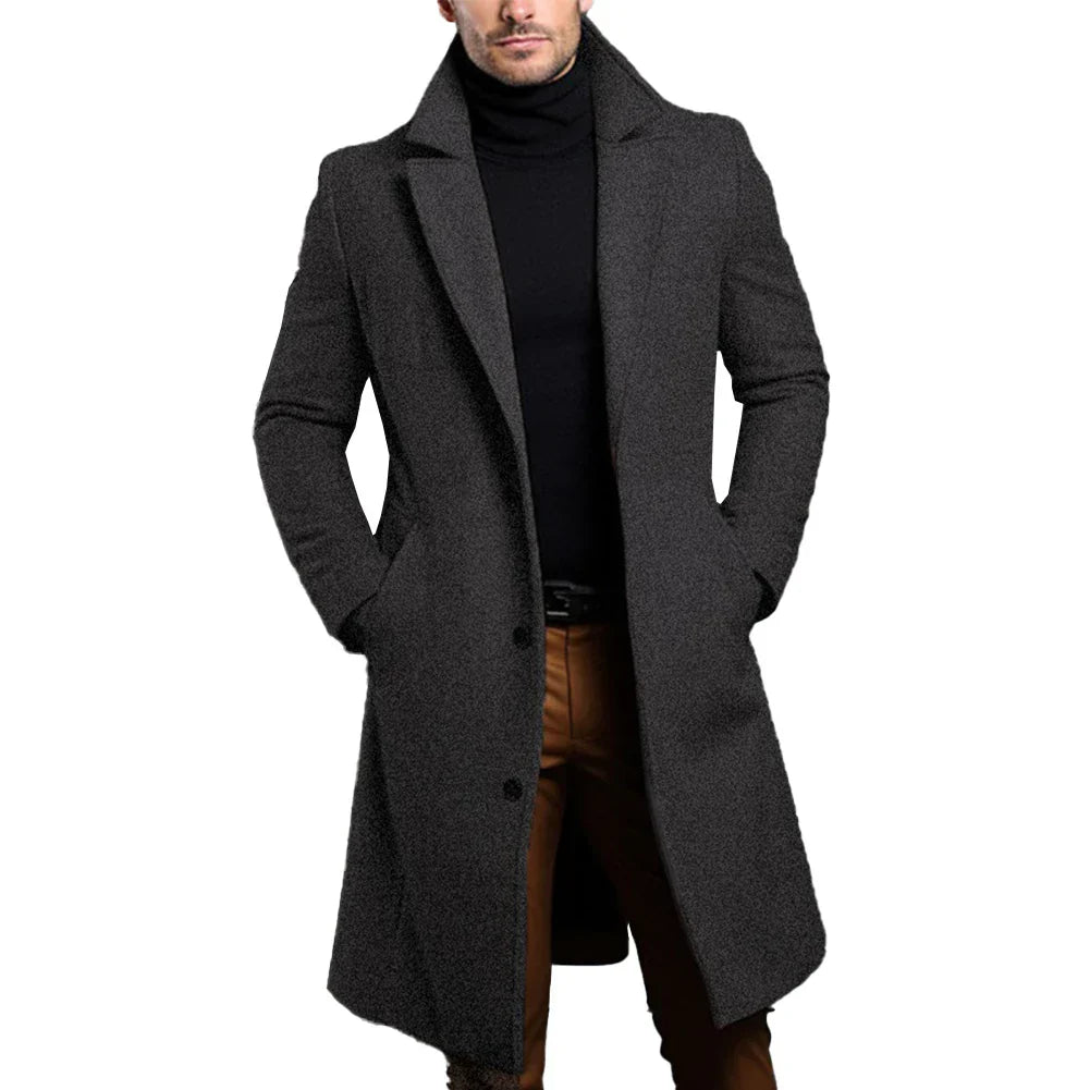 Men's Elegant Wool Coat – Sophisticated Style for Every Occasion