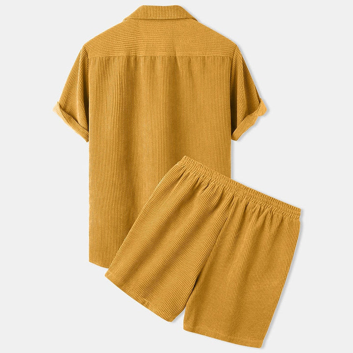 Men's Trendy Velvet Short Set – Stylish & Comfortable Summer Wear