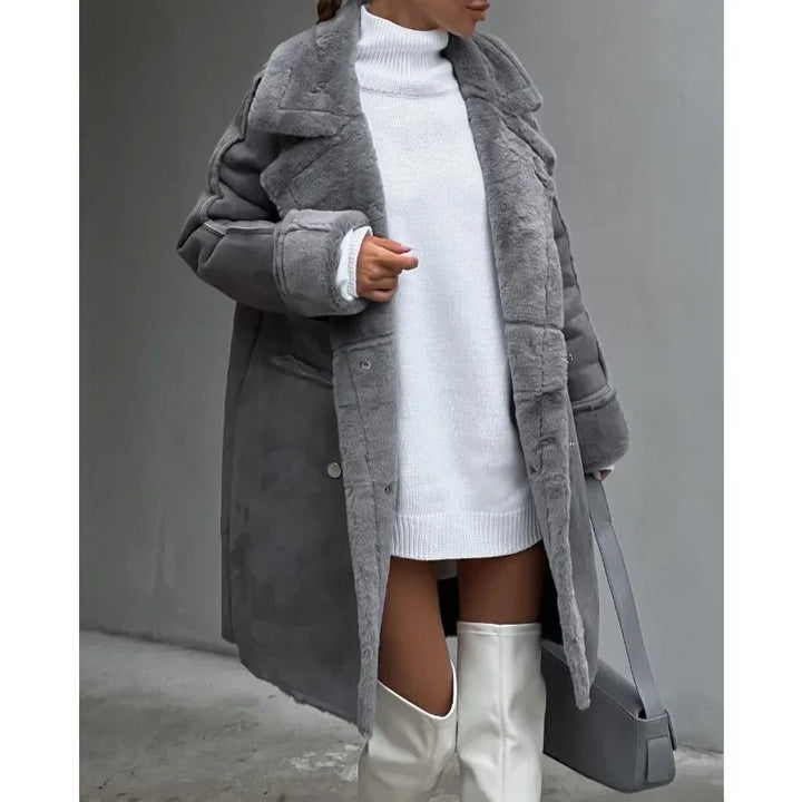 Elegant Fur Overcoat – Sophisticated & Stylish Winter Outerwear