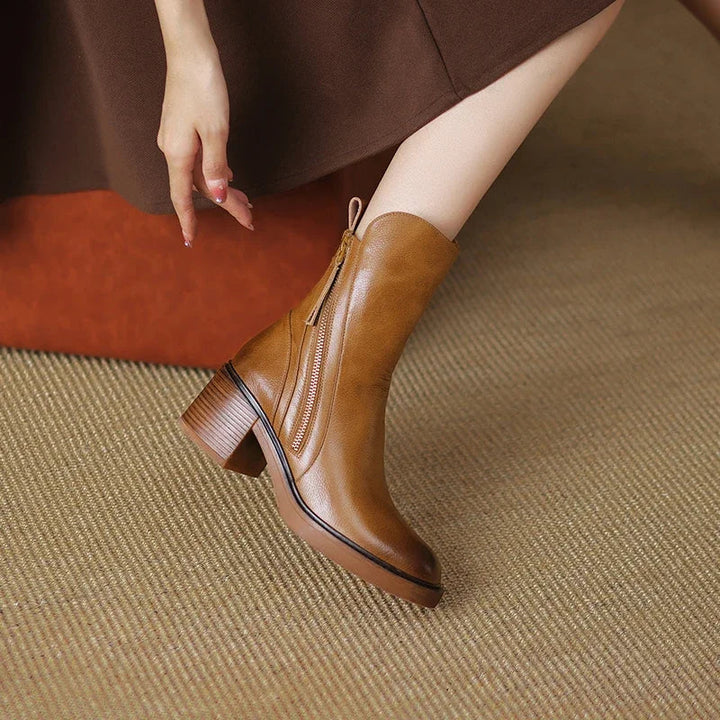 Premium Leather Ankle Boots – Chic and Sophisticated Footwear