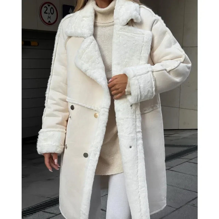 Elegant Fur Overcoat – Sophisticated & Stylish Winter Outerwear