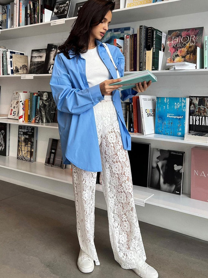 High Waist See-Through Pants – Trendy & Chic Statement Piece