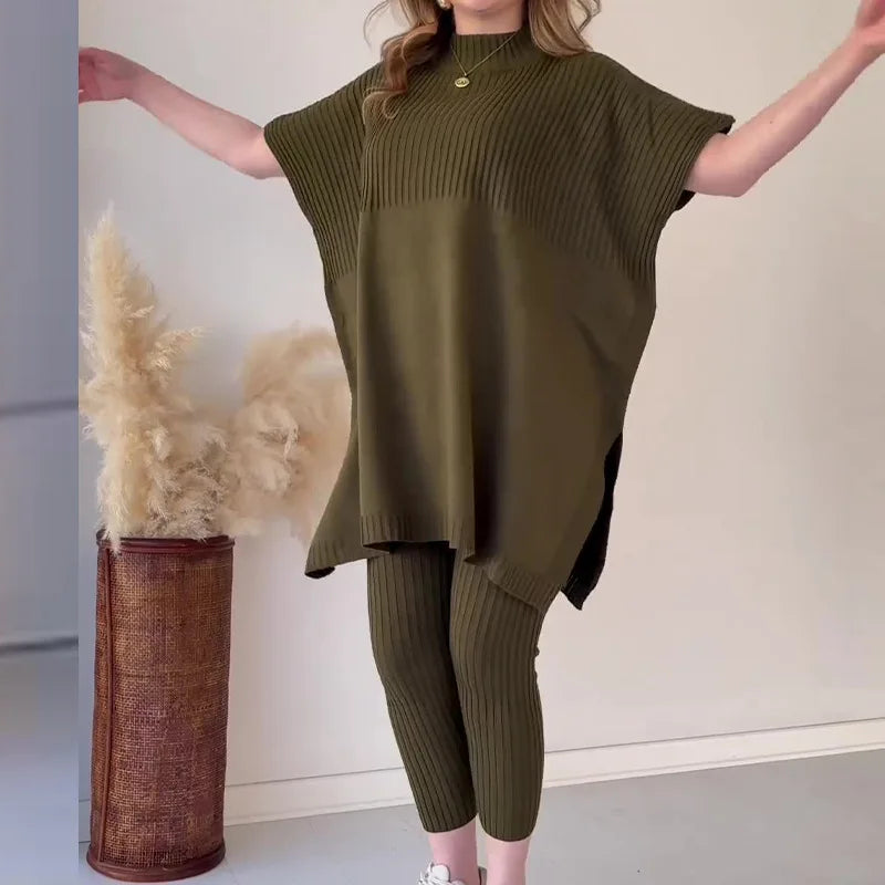 Soft Knit Two Piece Set – Trendy & Comfortable Everyday Wear
