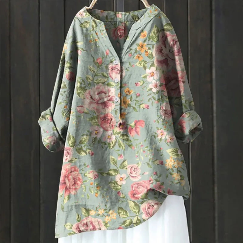 Elegant Floral Blouse – Sophisticated Design for Chic Style